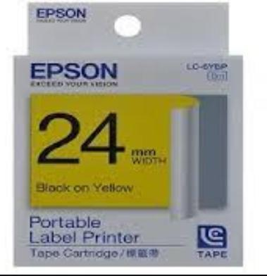 Epson LabelWorks™ LC-6YBP - 24mm Black on Yellow Tape