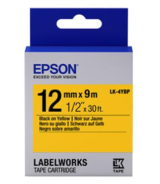 Epson LabelWorks™LK-4YBP- 12mm Black on Yellow 
