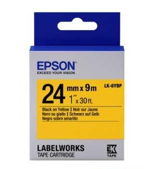 Epson LabelWorks™ LK-6YBP - 24mm Black on Yellow Tape