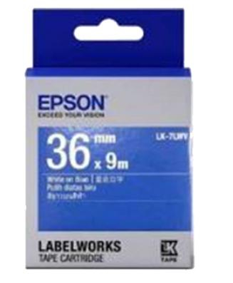 Epson LabelWorks™ LK-7LWV - 36mm White on Blue Tape