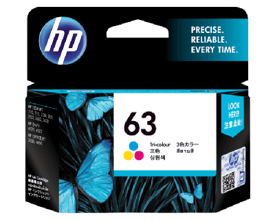 HP 63 Tri-color SG Ink Cartridge