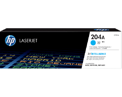 HP 204A Cyan LaserJet Toner Cartridge