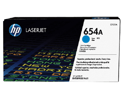 HP 654A Cyan LaserJet Toner Cartridge