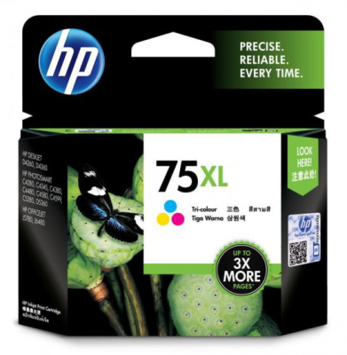 HP 75XL Tricolor Inkjet Print Cartridge